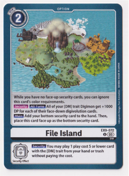 File Island single card from Digimon Card Game