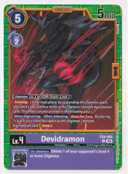 Devidramon single card from Digimon Card Game