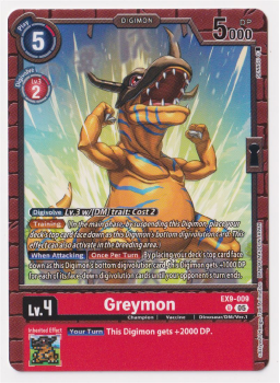Greymon single card from Digimon Card Game