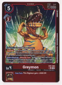 Greymon (ALTERNATIVE ART) single card from Digimon Card Game