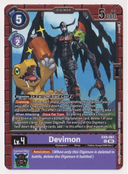 Devimon single card from Digimon Card Game