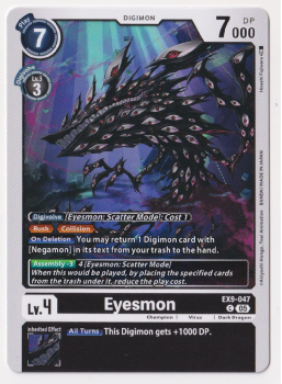 Eyesmon single card from Digimon Card Game