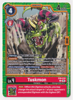 Tuskmon single card from Digimon Card Game