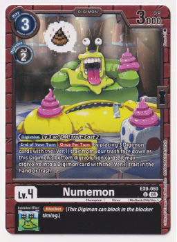 Numemon single card from Digimon Card Game