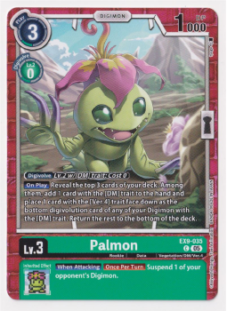 Palmon single card from Digimon Card Game