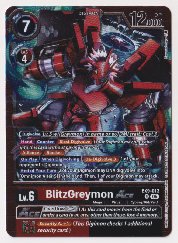 digimon card game blitzgreymon EX4 051 BlitzGreymon Super Rare Digimon Card EX04 Alternative Being