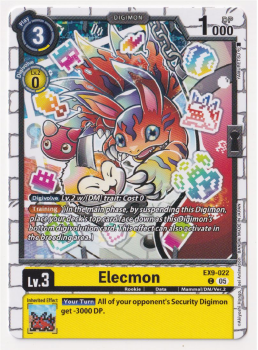 Elecmon single card from Digimon Card Game