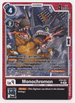 Monochromon single card from Digimon Card Game