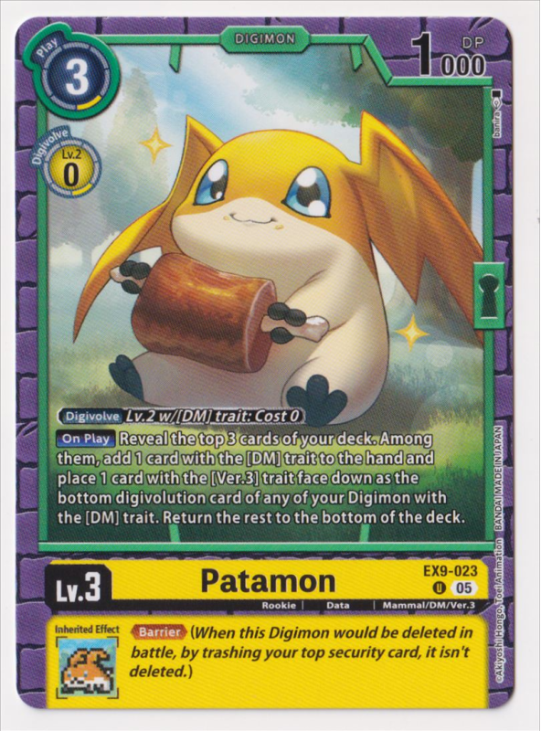 Patamon : EX09-023 VERSUS MONSTERS - Digimon Card Game Single Card