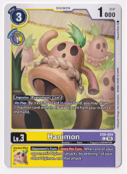 Hanimon single card from Digimon Card Game
