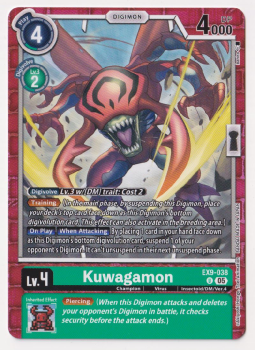 Kuwagamon single card from Digimon Card Game