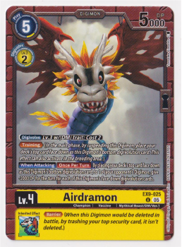 Airdramon single card from Digimon Card Game