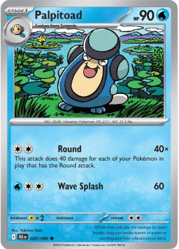 Palpitoad single card from Pokemon