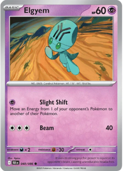 Elgyem single card from Pokemon