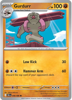 Gurdurr single card from Pokemon