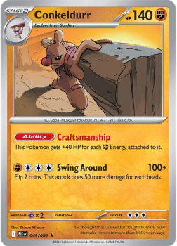 Conkeldurr single card from Pokemon