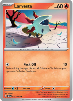 Larvesta single card from Pokemon