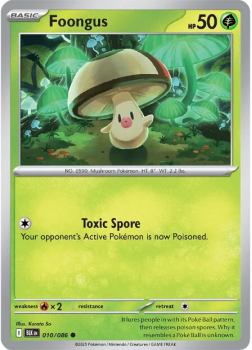 Foongus single card from Pokemon