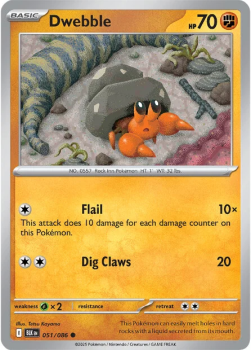 Dwebble single card from Pokemon
