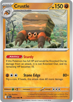 Crustle single card from Pokemon