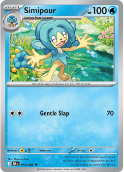 Simipour single card from Pokemon