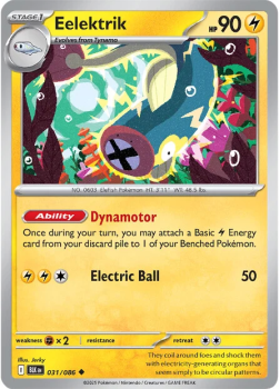 Eelektrik single card from Pokemon