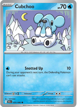 Cubchoo single card from Pokemon