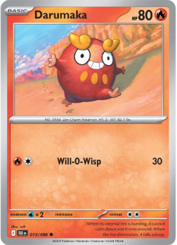 Darumaka single card from Pokemon