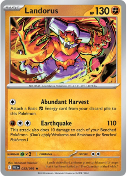 Landorus single card from Pokemon
