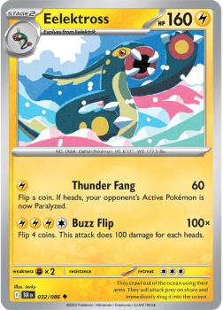 Eelektross single card from Pokemon