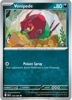 Venipede single card from Pokemon