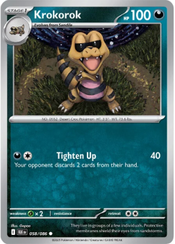 Krokorok single card from Pokemon