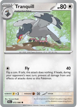 Tranquill single card from Pokemon