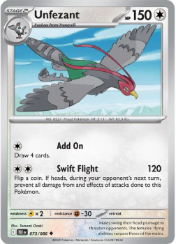 Unfezant single card from Pokemon