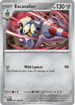 Escavalier single card from Pokemon