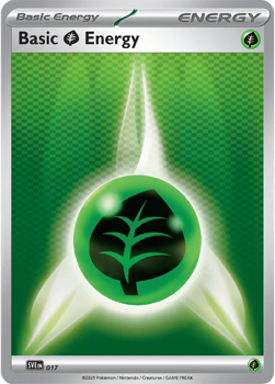 Basic Grass Energy (REVERSE HOLO) : SCARLET AND VIOLET - Pokemon Single Card