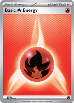 Basic Fire Energy (REVERSE HOLO) : SCARLET AND VIOLET - Pokemon Single Card