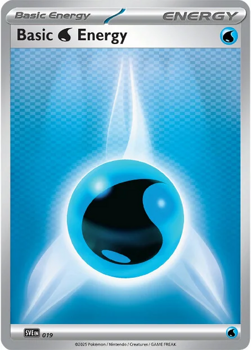 Basic Water Energy (REVERSE HOLO) : SCARLET AND VIOLET - Pokemon Single Card