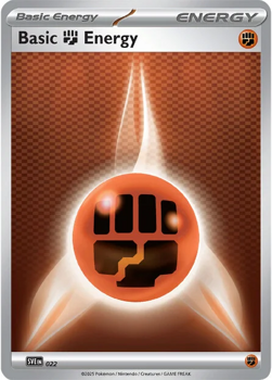 Basic Fighting Energy (REVERSE HOLO) : SCARLET AND VIOLET - Pokemon Single Card