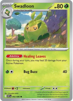 Swadloon single card from Pokemon