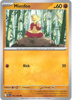 Mienfoo single card from Pokemon