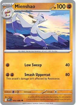 Mienshao single card from Pokemon