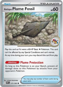 Antique Plume Fossil single card from Pokemon