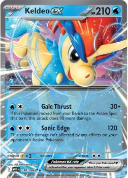 Keldeo ex single card from Pokemon