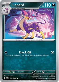 Liepard single card from Pokemon