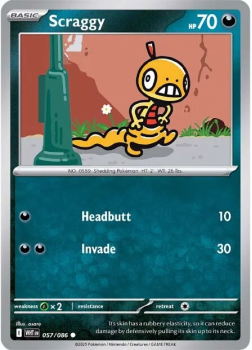 Scraggy single card from Pokemon