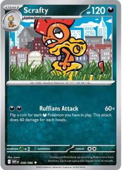 Scrafty single card from Pokemon