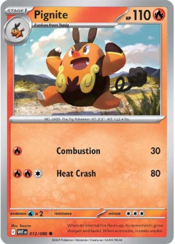 Pignite single card from Pokemon