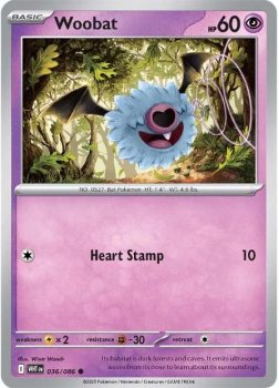 Woobat single card from Pokemon