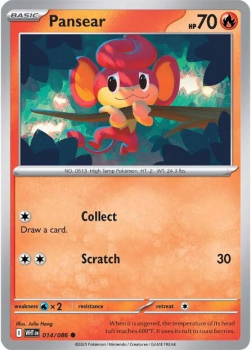 Pansear single card from Pokemon